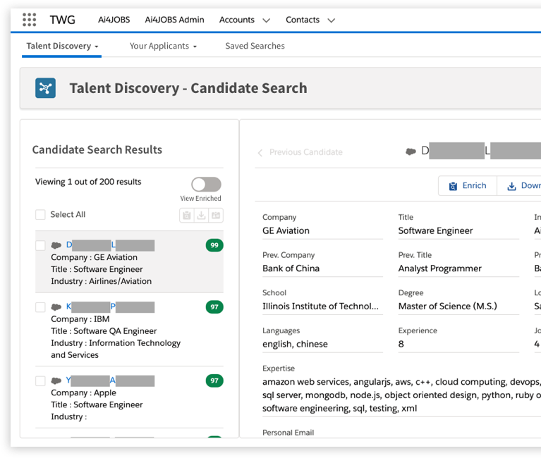 Talent Discovery - Candidate Search